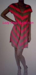 Short Stripped Dress- Pink