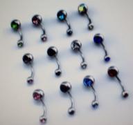 3 Belly Rings Double Jeweled