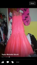 Coral prom dress