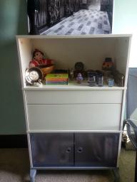 IKEA book shelf with 2 drawers.