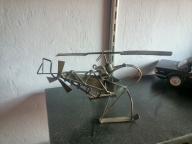 Hand Formed Steel Helicopter