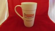 DUNKIN DONUTS Replica Hot Coffee Cup Ceramic 16 oz White Coffee M