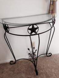 Console table glass top