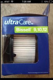 New - Ultra Care Vacuum Filter Bissell 9, 10, 12 (Item #2)