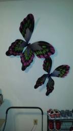 Large & Shimmering Butterfly Decorations