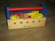 Melissa and Doug wooden tool box with tools
