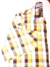 Black and Yellow Plaid Button Down