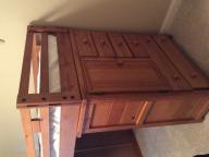 Wooden Bunk Bed Frame with Stairs and Drawers with Bunky Board