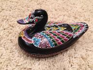 Handpainted duck (opens up and can hold jewelry, coins, etc.)