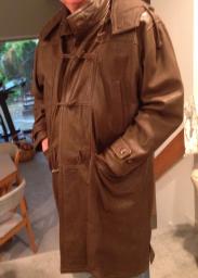 Leather coat brown XL