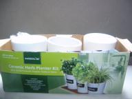 Ceramic herb planter kit