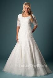 BRAND NEW IVORY LACE Wedding Gown (Modest)
