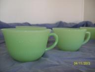 Fire King Set of 6 Jade Jadeite Green Coffee Cups