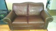 love seat and chair- chocolate leather