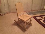 Rocking chair, child's, w/caned back & seat
