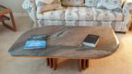 Solid Marble top with teach bottom coffee table
