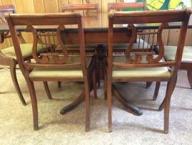 7 piece clawfoot antique dining set with harpback chairs