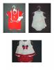 new baby girl lot clothes. red.