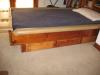 Super single Youth bed, Oak with underdrawers and bookshelf