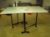 Work table with drop leaf for fabric cutting table