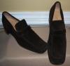 Women's Gucci Suede Loafers with Heel - Size 8