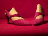 Women's shoes (size 9m) color: (dark pink) style:(suede)