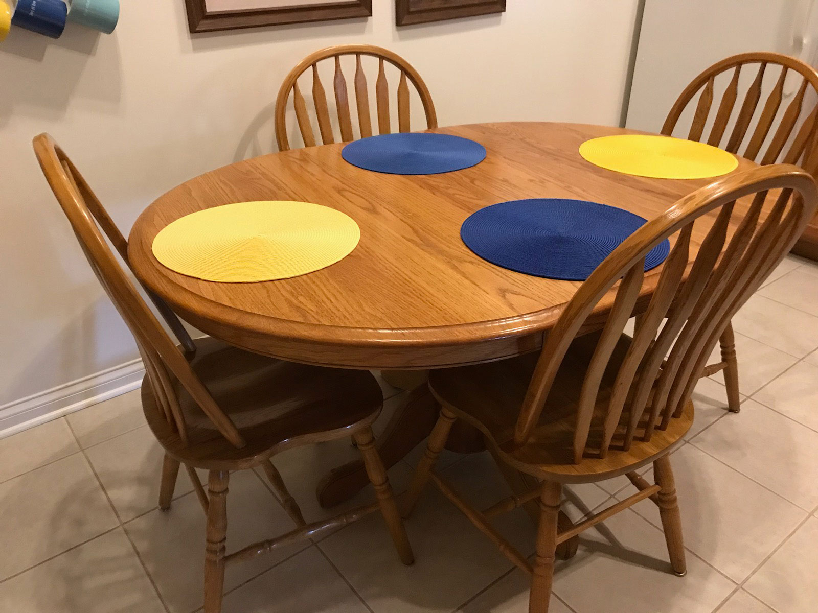 Solid Oak Table with 4 Chairs