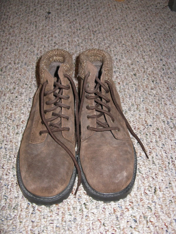 Brown suede boots in TnT's Garage Sale Omaha, NE