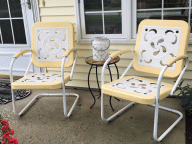 Vintage outdoor patio chairs